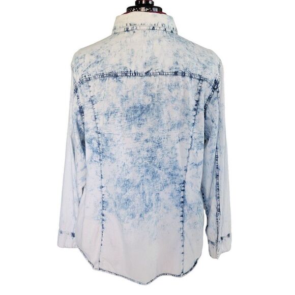 Ali & Kris Light Stone Wash Long Sleeve Shirt (Size 3X) - Picture 4 of 6